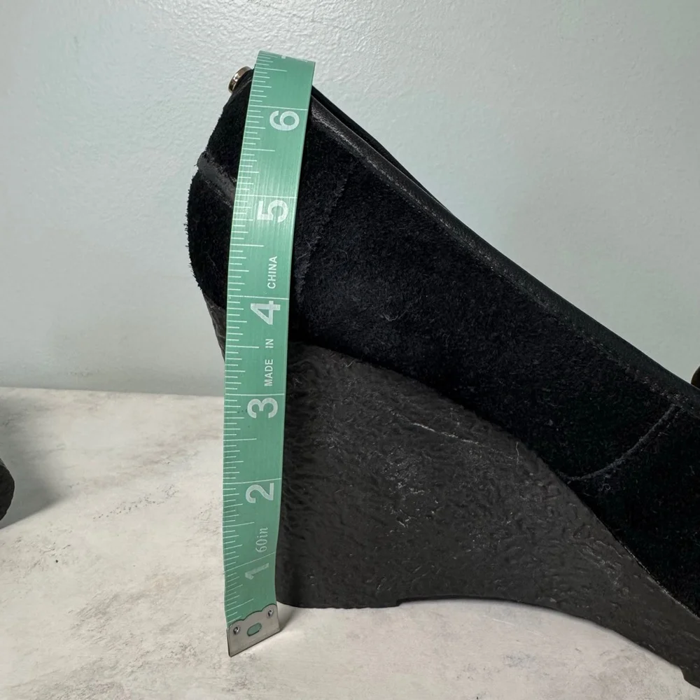 Michael Kors Rory Suede Platform Loafer Wedge US 11 Black